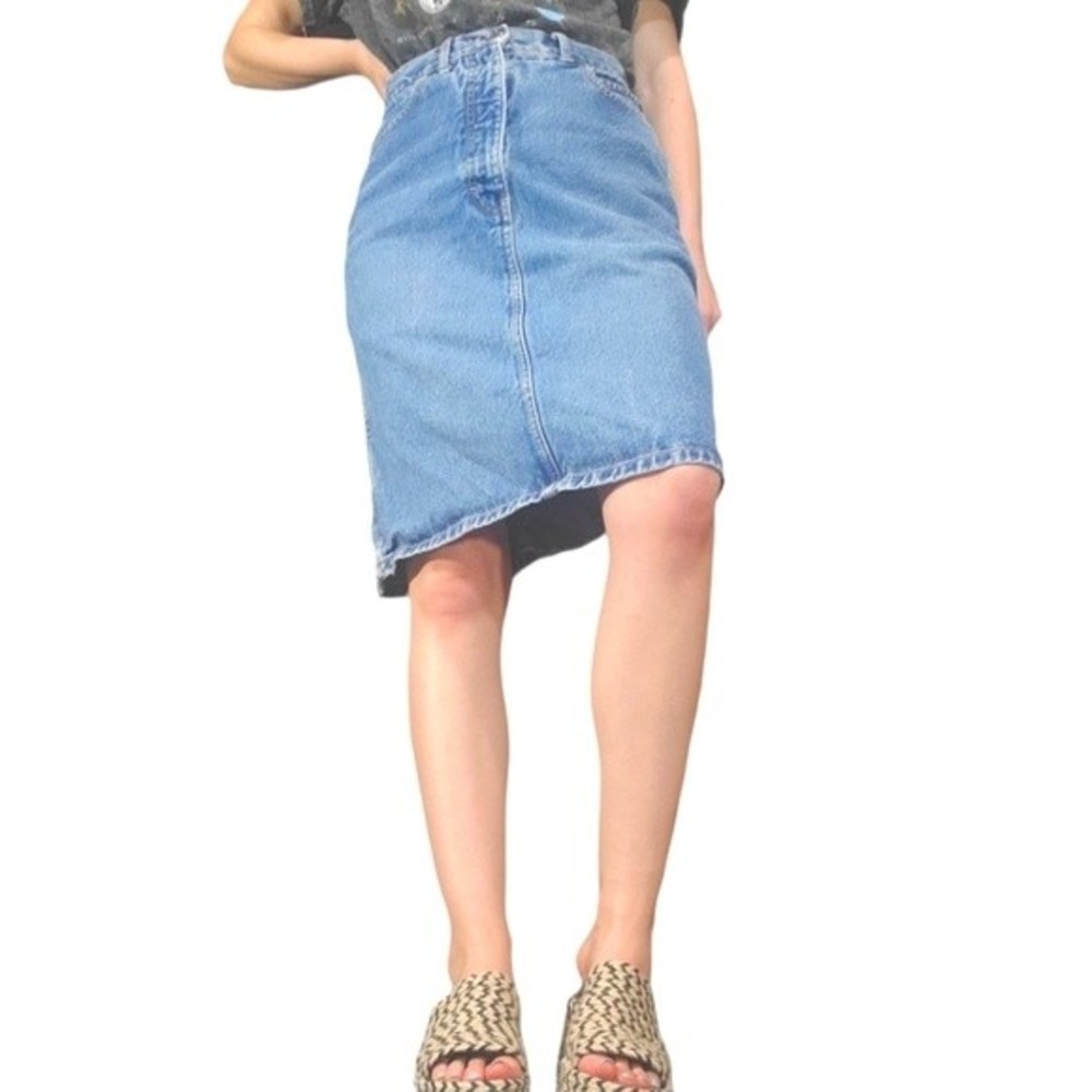 CALVIN Klein Blue Jean Mini Skirt
